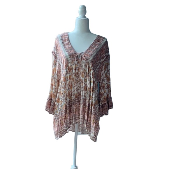 NWT Free People- S- 1/2 Sleeve Tunic with pockets - Picture 1 of 11